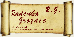Radenka Grozdić vizit kartica